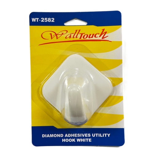 [WT2582] DIAMOND ADHESIVE UTIL. HOOK WHT.