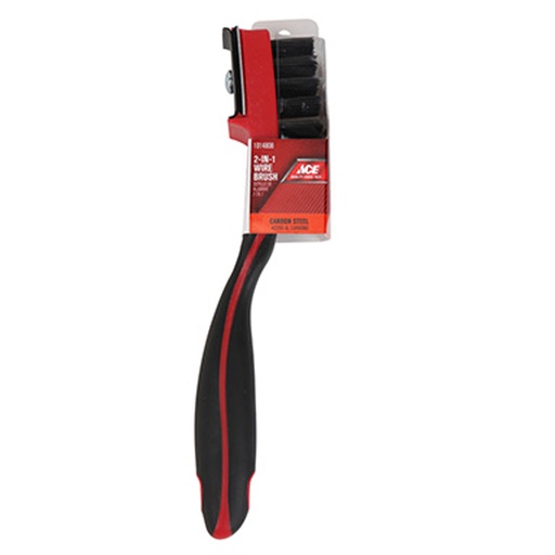 [1014808] WIRE BRUSH W/SCRAPER 4"W