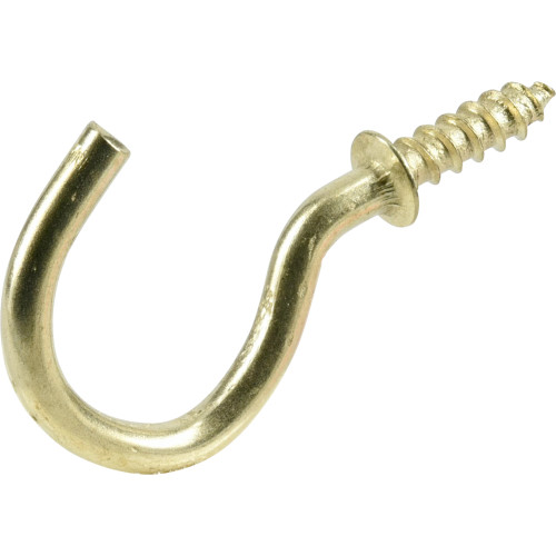 [35253] CUP HOOKS 1-1/4 BRASS.  PK30