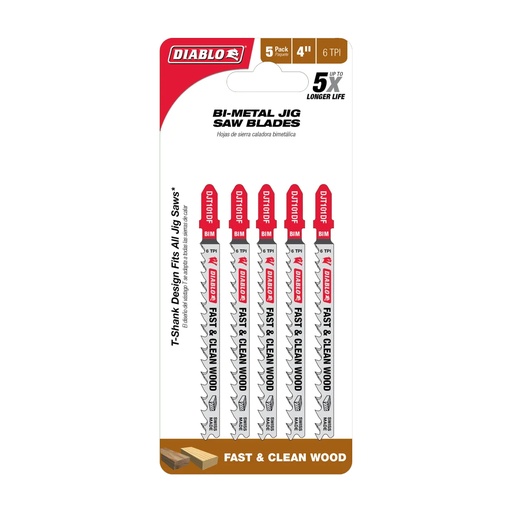 [DJT101DF5] DIABLO JS BI-METAL 4" 6TPI 5PK
