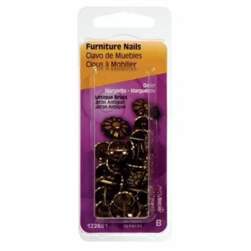[122681] FURNITURE NAILS ANTIQUE BRASS