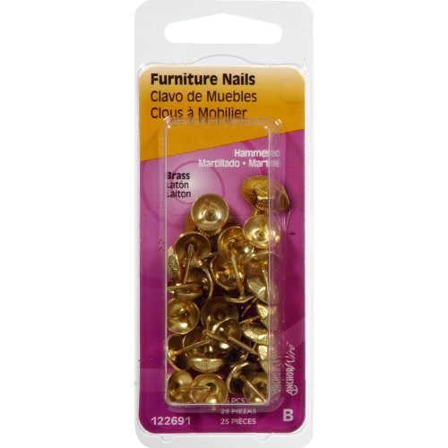 [122691] FURNITURE NAILS HAMMERED BRASS