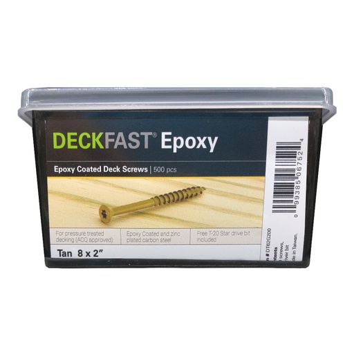 [DT62G200] DECKFAST 8X2 TORX TAN 500PC
