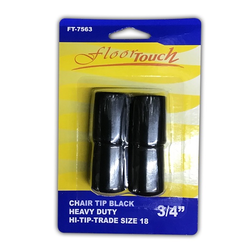 [FT7563] FURNITURE TIPS 3/4 BLK  SIZE 18