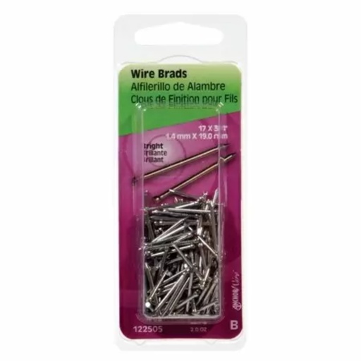 [122505] WIRE BRADS  3/4 BRIGHT PK 2OZ