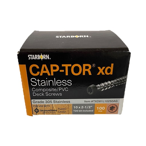 [TXD81L10250AG] CAP-TOR XD 2 1/2 CEDAR#81 100PC