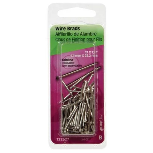 [122527] WIRE BRADS 7/8 S/S  PK 2OZ