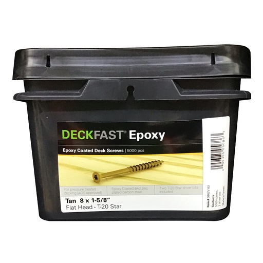 [DT62V162] DECKFAST 8X1-5/8 TORX TAN 5K
