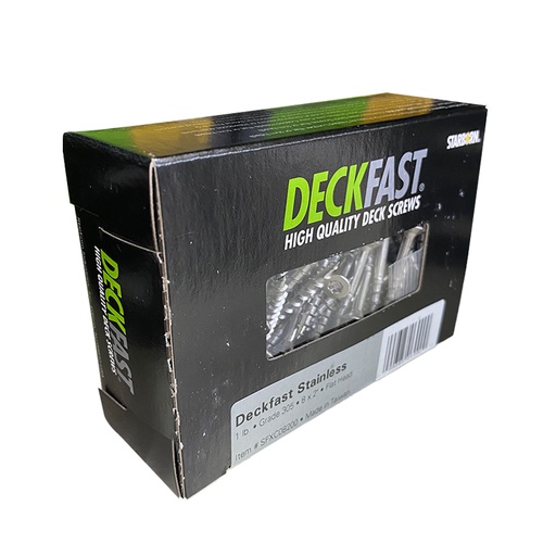 [SFXC08200] DECKFAST SS FLAT 8X2 TORX 1LB