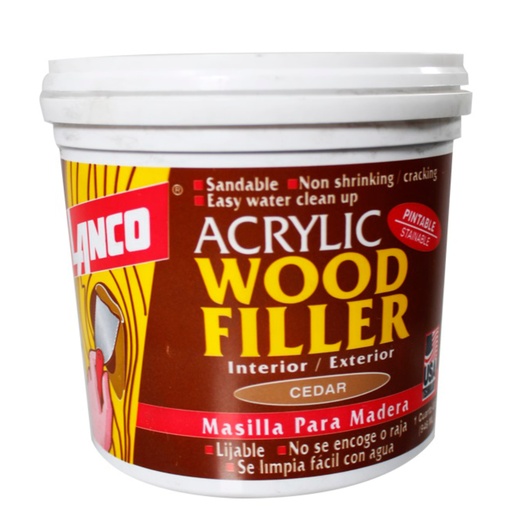 [WF8308] LANCO ACRY.W/FILLER 4OZ CEDAR