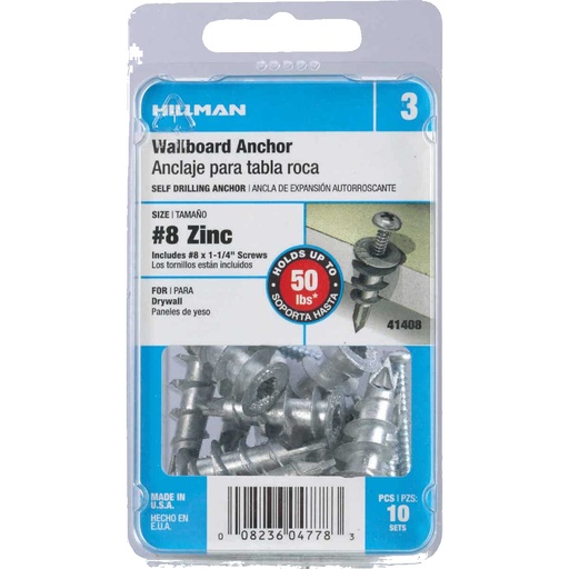 [41408] KIT EXPANS./TORN. #8 ZINC PK10