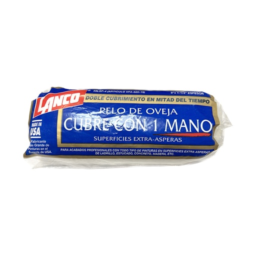 [PA82019] LANCO MOTA ROLO OVEJA 9"X1