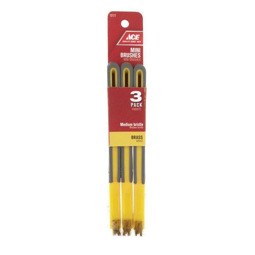 [12171] WIRE BRUSH MINI BRASS3PK