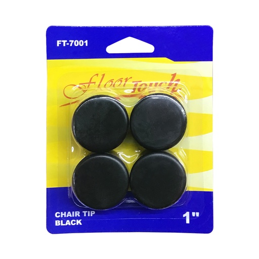 [FT7001] FURNITURE CHAIR TIPS 1" BLACK
