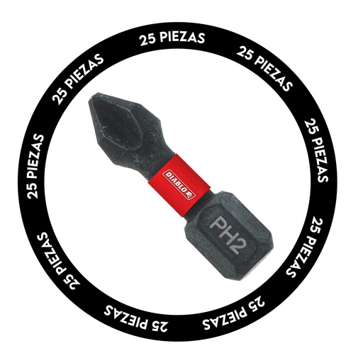 [DPH21P25] DB IINSERT BIT PH2 1 25PK TICT