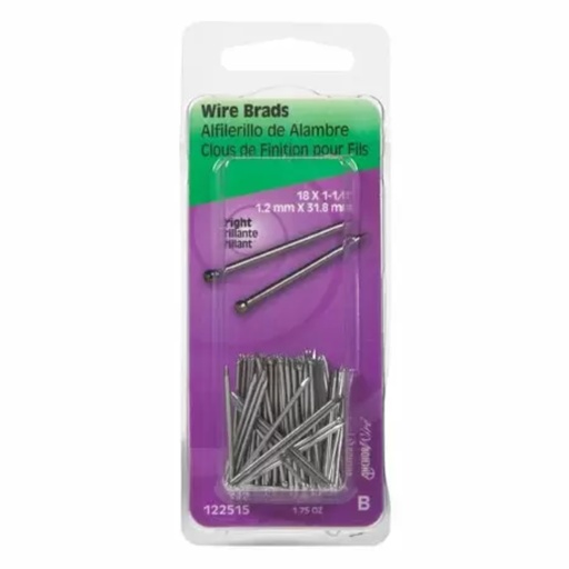[122515] WIRE BRADS 1-1/4 BRITE PK 1.75OZ