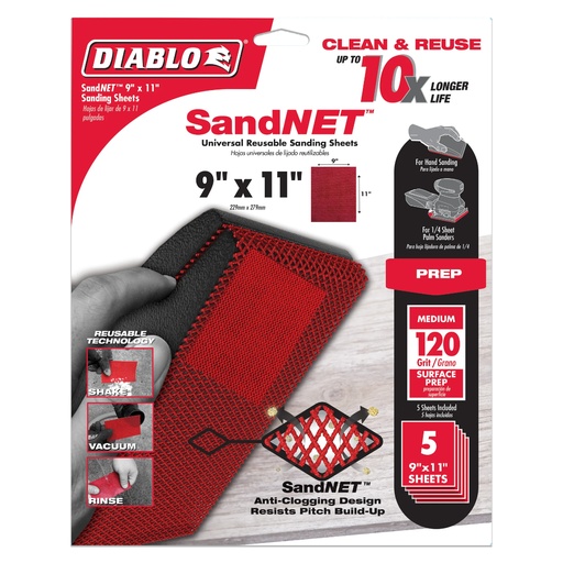 [DND911120H05G] FREUD SANDING SHEET MEDUM 120G