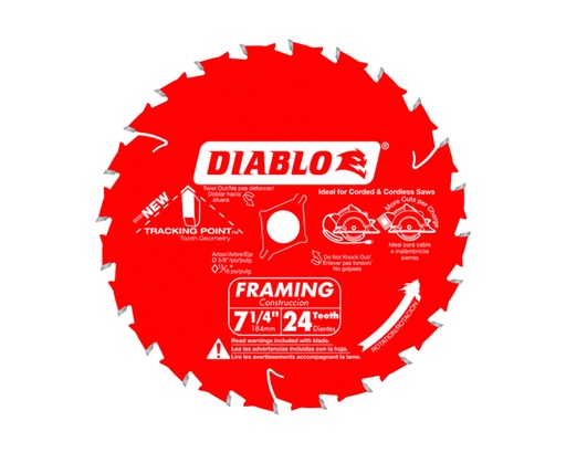 [D0724A] FREUD 7-1/4X24 DISCO COATED