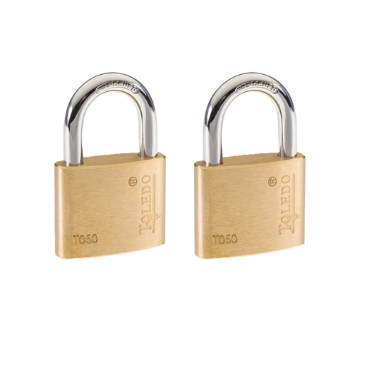 [380009242] TOLEDO CANDADO BRONCE 50MM 2P