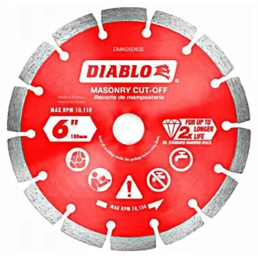 [DMADS0600] DIABLO MASNRY DISC DMND SEG 6"