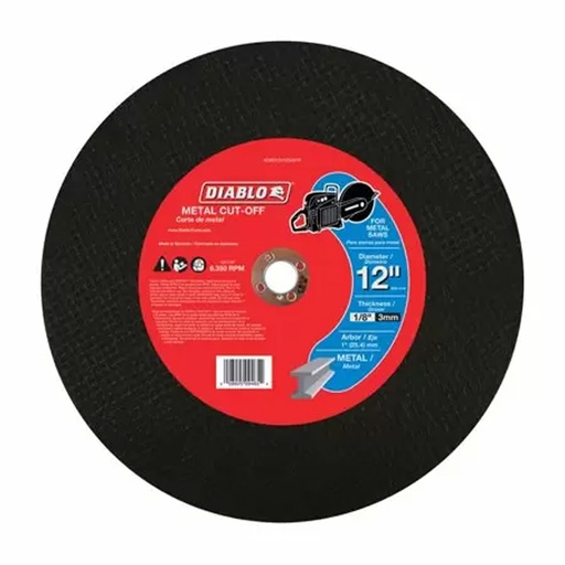 [DBD120125A01F] DIABLO DISCO C/METAL 12"X1/8