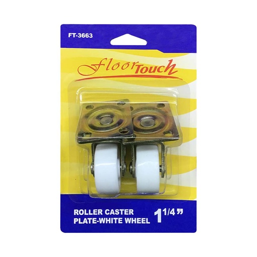 [FT3663] ROLLER CASTER WHT. 1-1/4