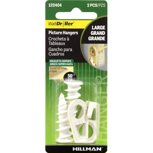 [122404] PICTURE HOOKS WHITE  50LB PK2