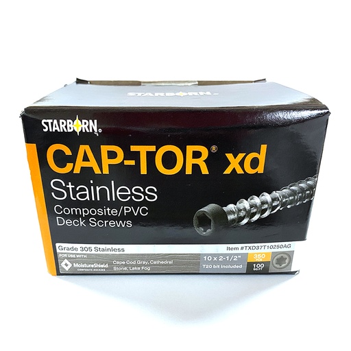[TXD37T10250AG] CAP-TOR XD 2 1/2 GRAY 350/TUB