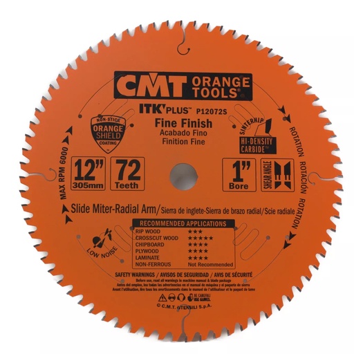 [25307212] CMT IKT FINE FINISH 12"X72X1"