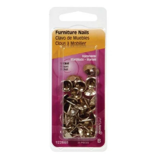 [122688] FURNITURE NAILS NICKEL FINI PK25