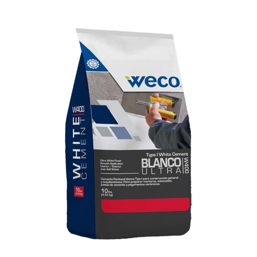 [500004701] WECO W-400 CEMENTO BLANCO 2.5LB