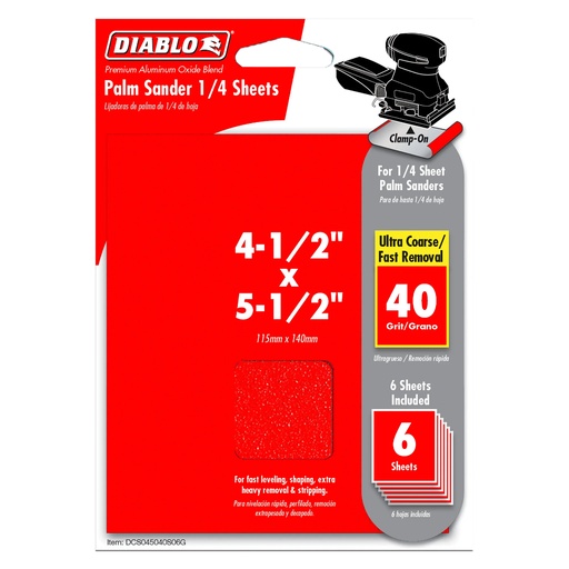 [DCS045040S06G] DIABLO LIJA 4-1/2X5-1/2 40G PK6