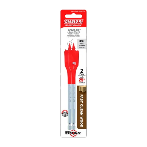 [DSP2090P2] DIABLO SPADE BIT 3/4 X 6 2PK
