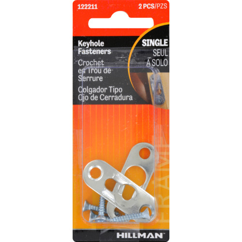 [122211] SINGLE KEYHOLE FASTENERS PK2