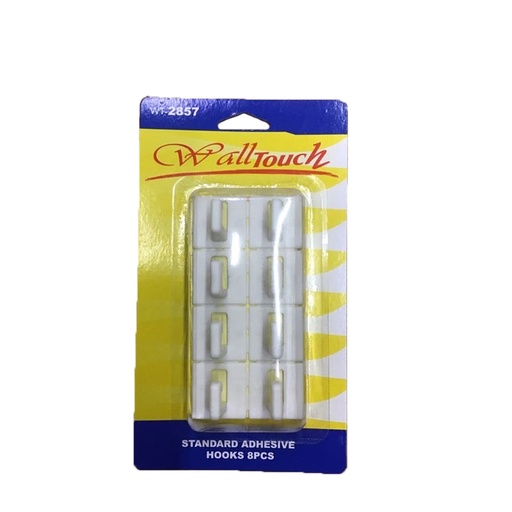 [WT2857] STND.ADHESIVE HOOKS  8PK