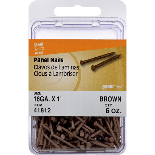 [41812A] PANEL NAILS 16GA X 1" BROWN 6OZ
