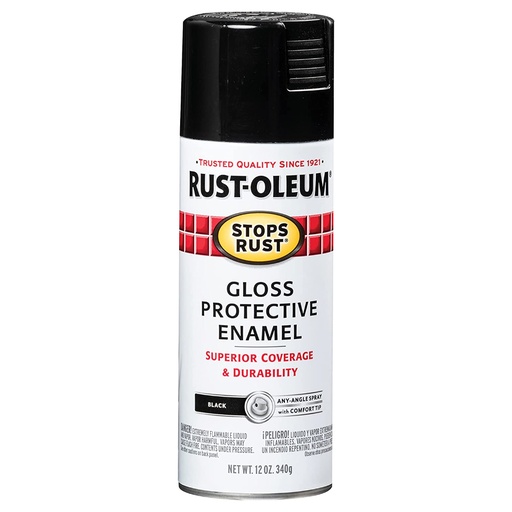 [11878] SPRAY PAINT GLOSS BLACK 12 OZ
