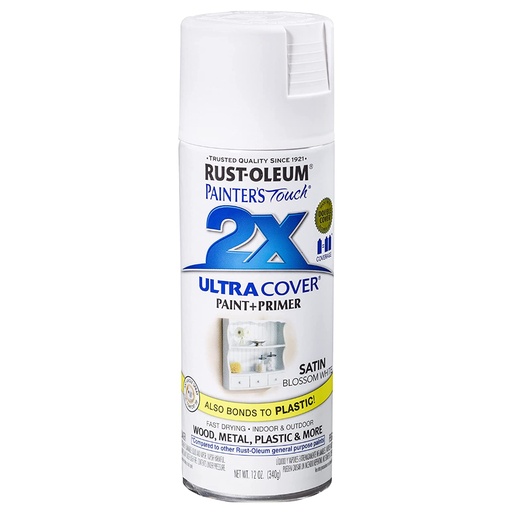 [1396076] SPRAYPAINT 2X SAT BLSM WHT 12 OZ