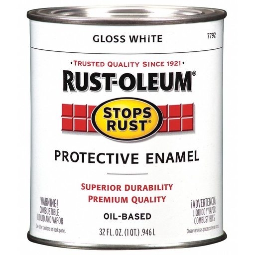 [420007542] R/O GLOSS WHITE ENAMEL 1/2 PT